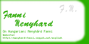 fanni menyhard business card